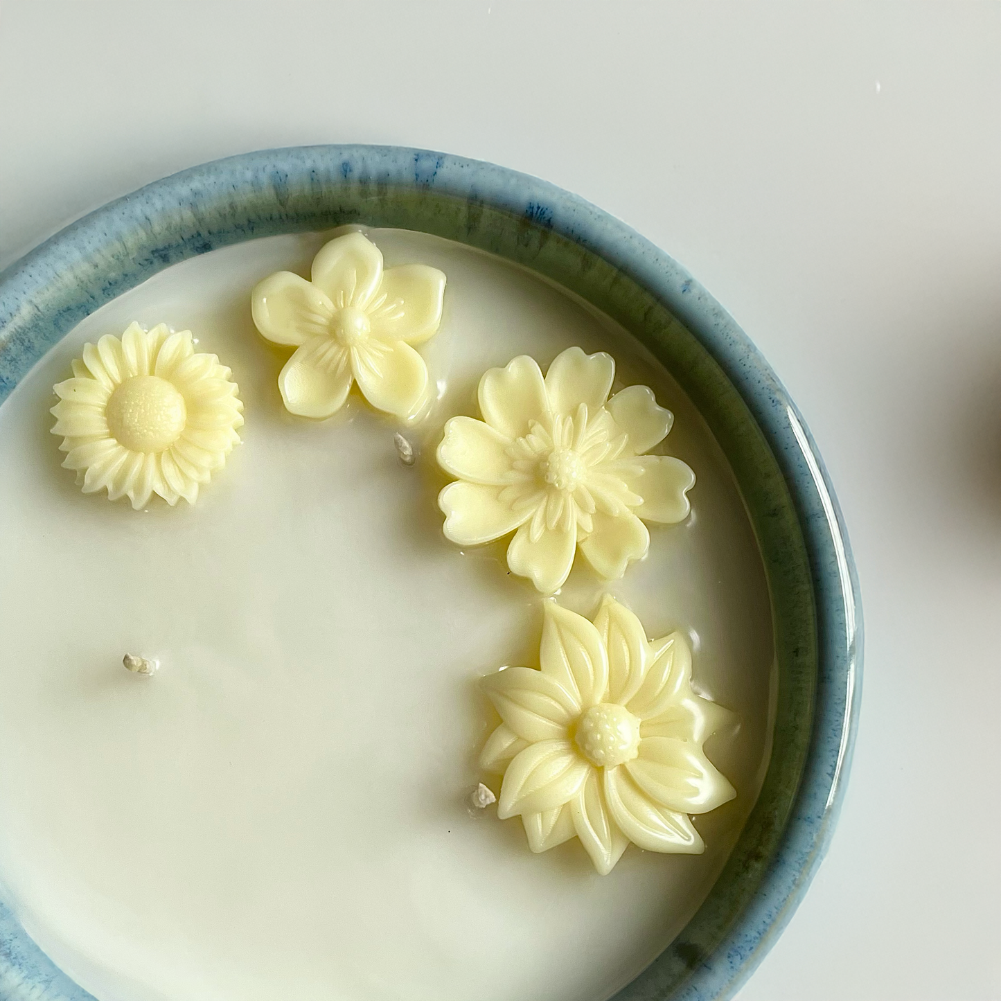 Honey Yuzu Tea // Blue Glazed Ribbed Stoneware