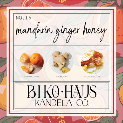 Mandarin Ginger Honey // Mikasa Ruby Glass Candle