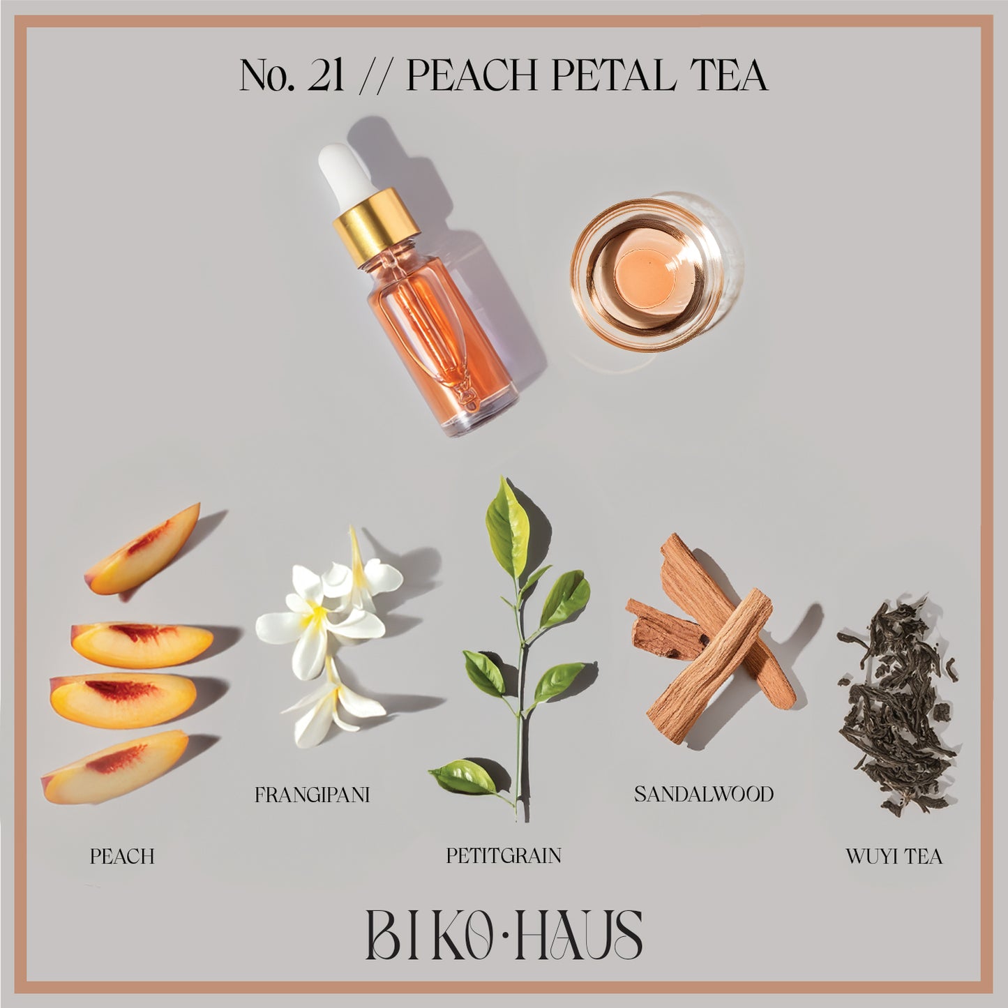 Peach Petal Tea // Geometric Konkreto Kandela