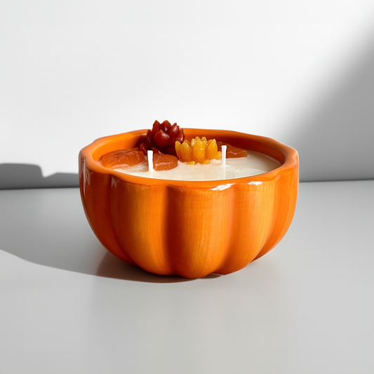 Pumpkin Spice Latte // Ceramic Pumpkin Bowl