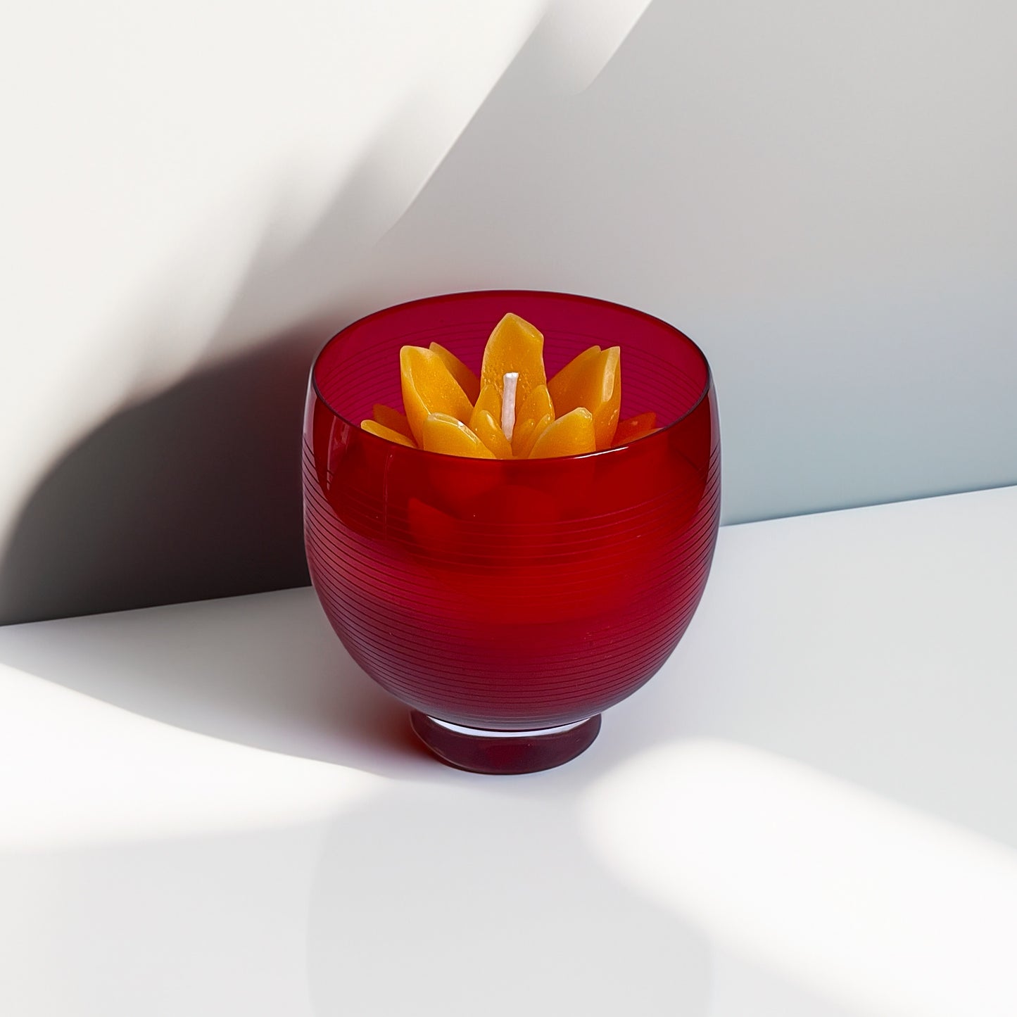 Mandarin Ginger Honey // Mikasa Ruby Glass Candle