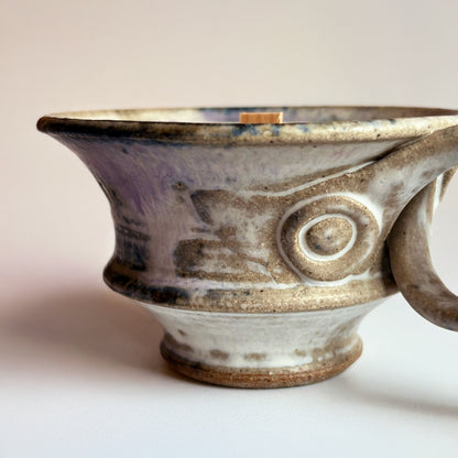 Jasmine Pistachio Crème // Set of 2 Artisan-Glazed Whimsy Teacups