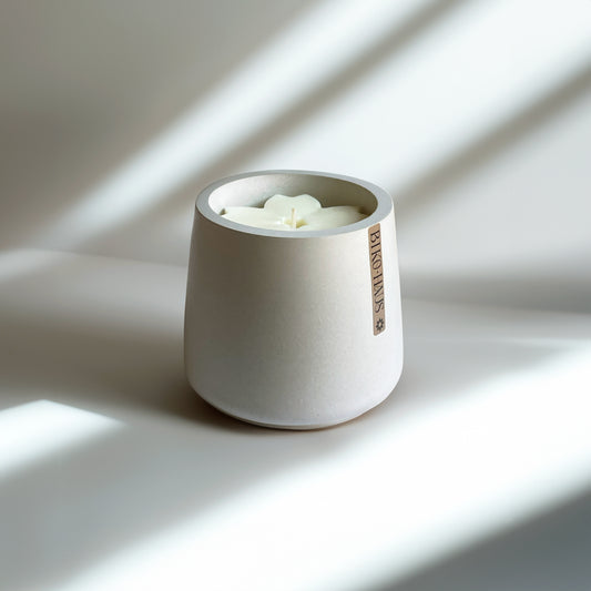 Sampaguita // White Stone Konkreto Kandela